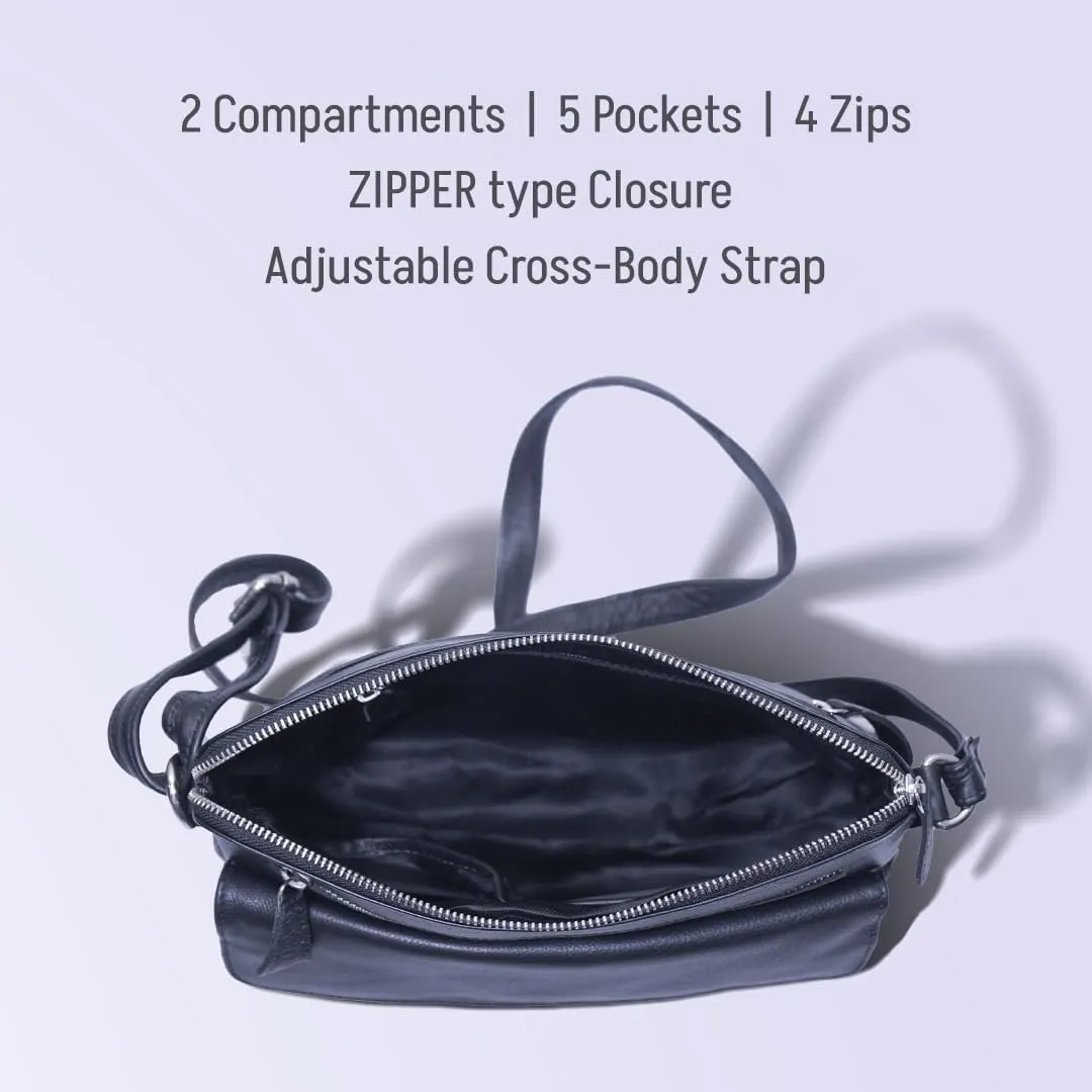 Genuine Leather Crossbody Bag for Women – Medium Size Leathure Purse, Stylish and Durable Handbags for Women