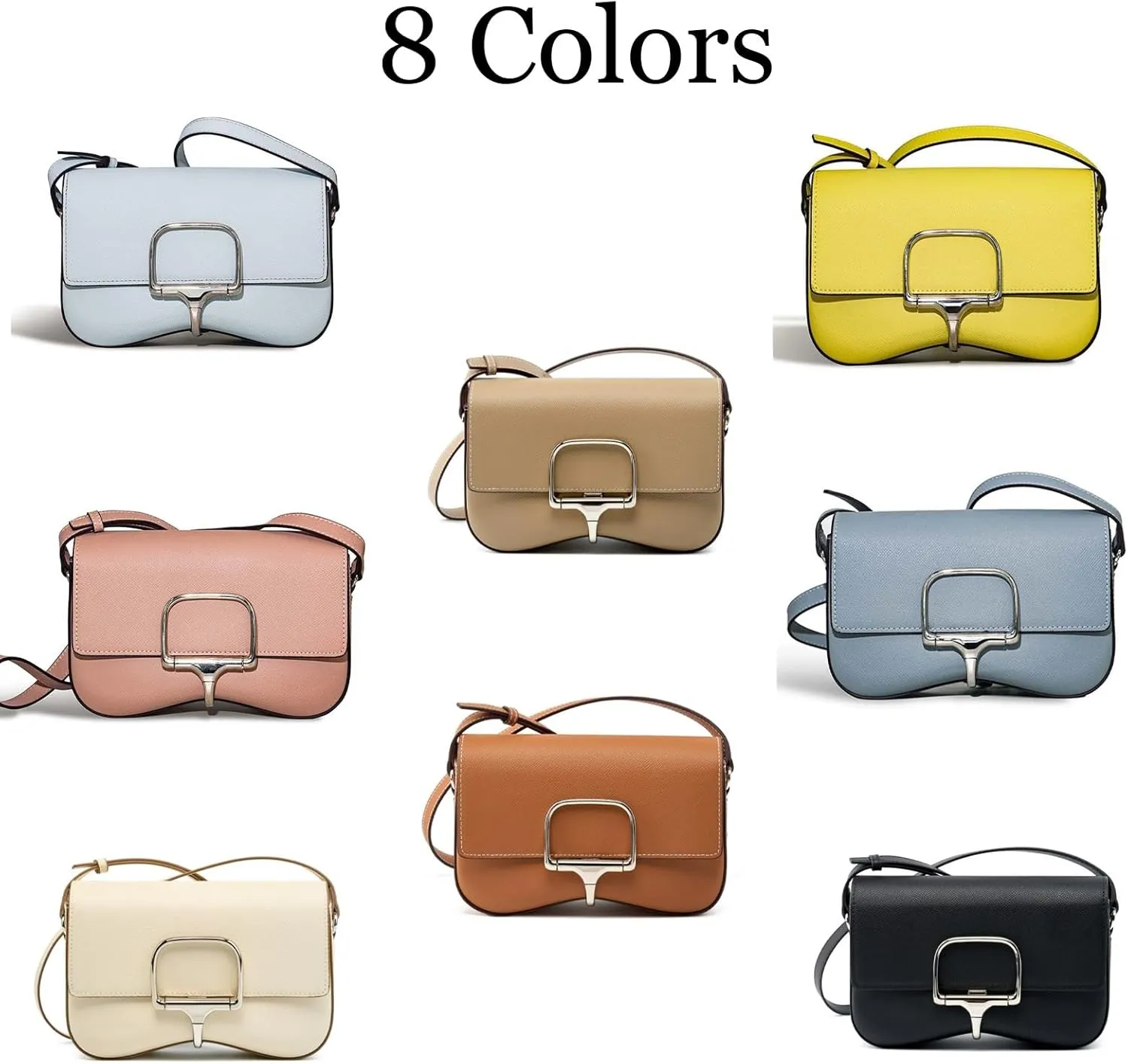 Genuine Leather Designer Shoulder Bags for Women, Fashion Vintage Crossbody Purses Satchels With Adjustable Strap