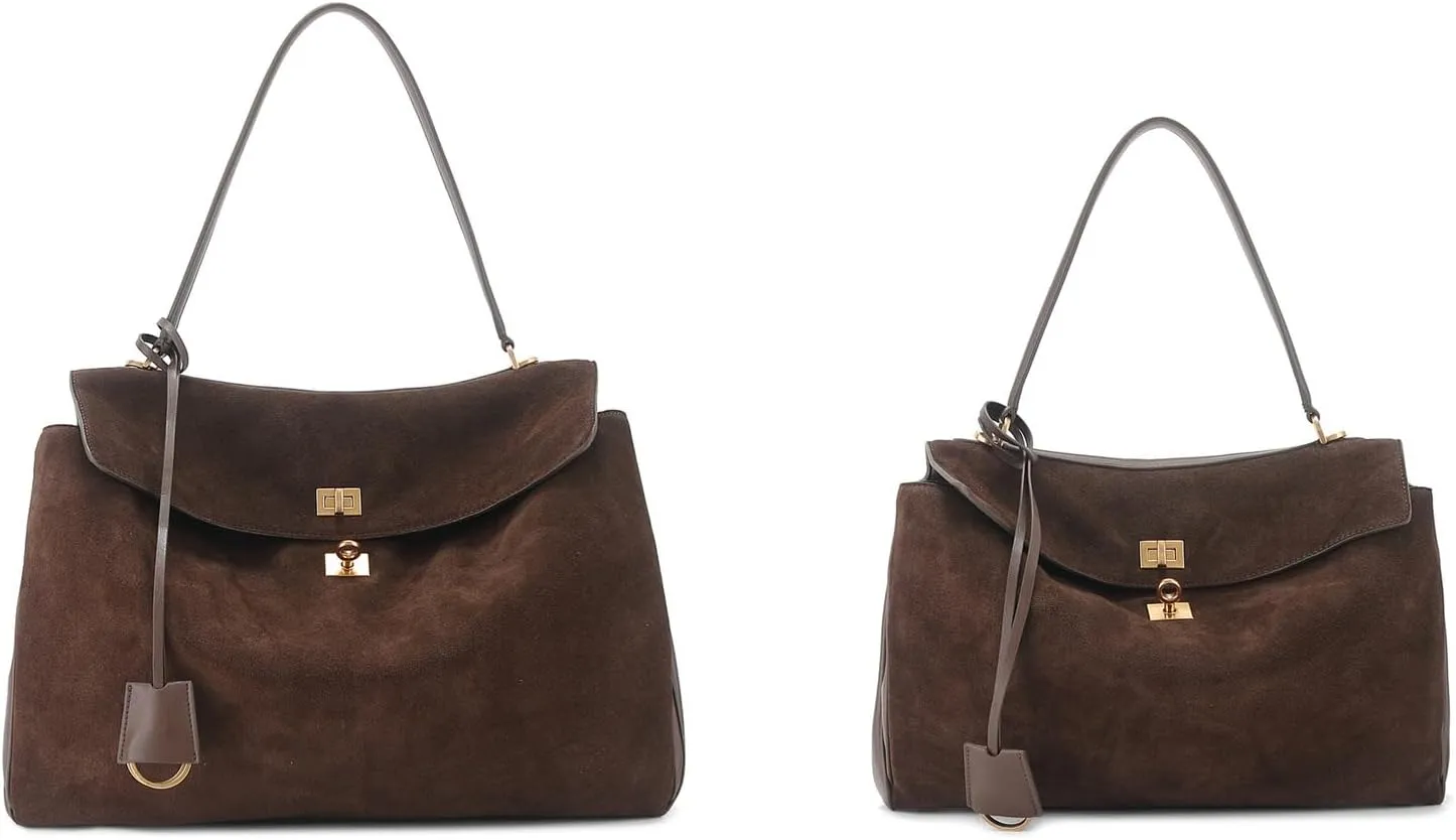 Genuine Leather Fashion Tote Bag for Women Large Capacity Stylish Single Shoulder Classic Top Handle Handbag