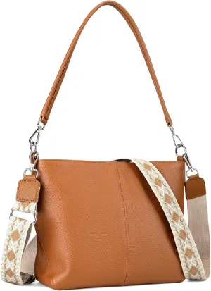 Genuine Leather Purse for Women, Women's Handbags Hobo Bag, Soft Leather Crossbody with Adjustable Wide Strap