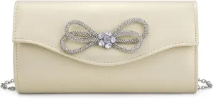 Gets Women Evening Bag Rhinestone Bow Clutch Purse for Women Party Wedding Prom Cocktail Formal Flap Handbags