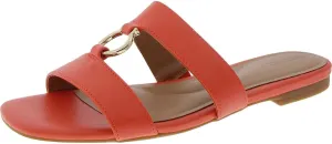 Giani Bernini Womens Caitlynn Embellished Faux Leather Slide Sandals