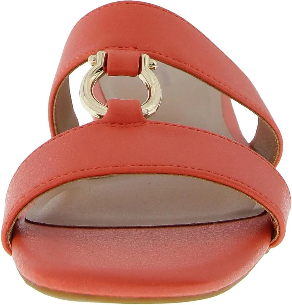 Giani Bernini Womens Caitlynn Faux Leather Embellished Slide Sandals