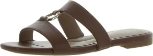 Giani Bernini Womens Caitlynn Faux Leather Embellished Slide Sandals