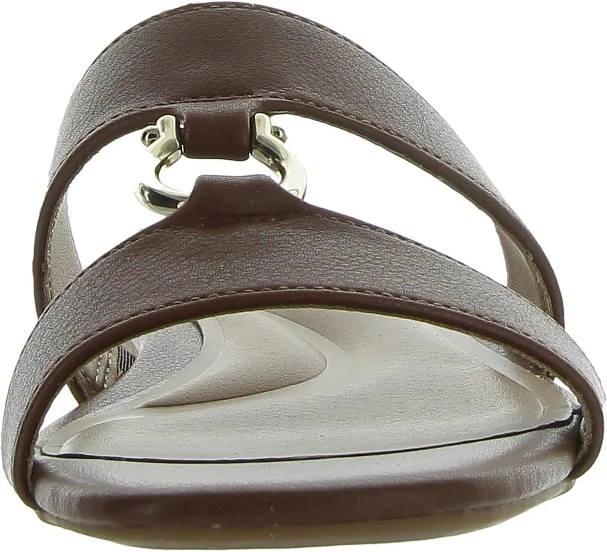 Giani Bernini Womens Caitlynn Faux Leather Embellished Slide Sandals