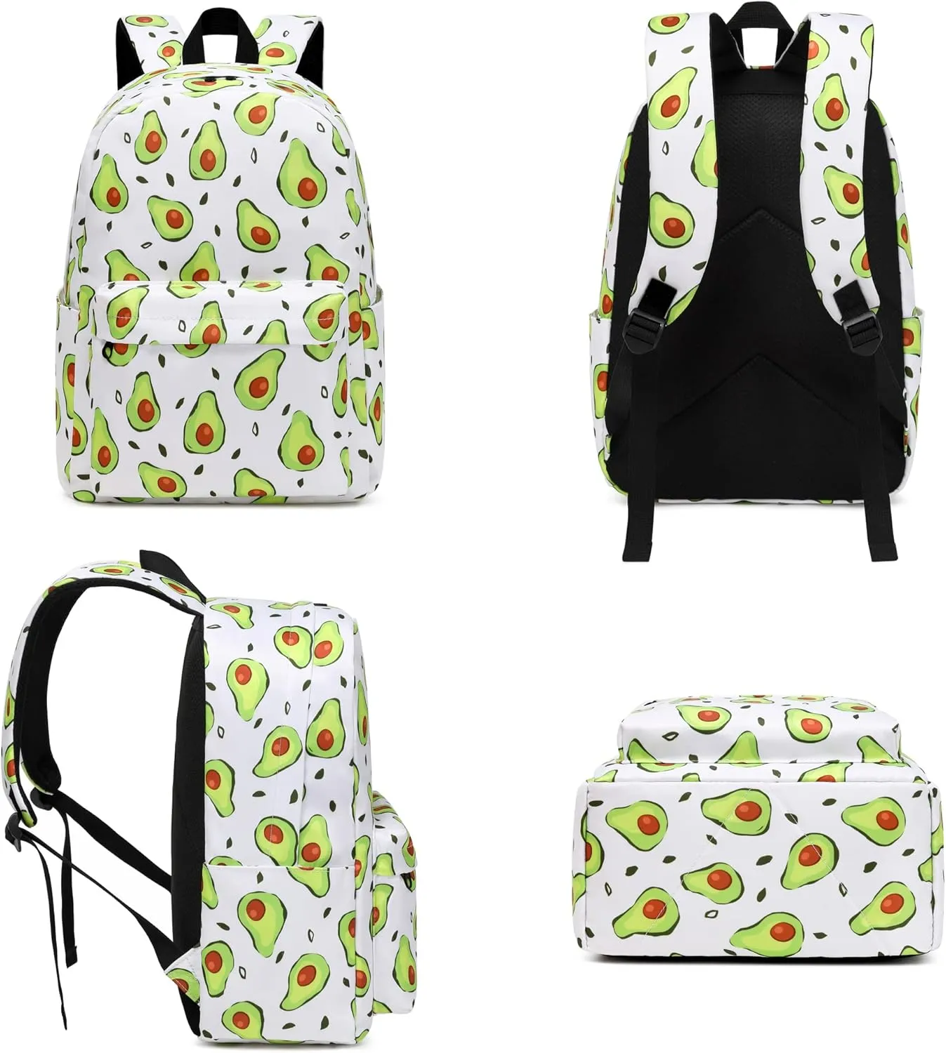Girls School Backpacks for Kids Teens, 3-in-1 School Bag Bookbags Set with Lunch Bag Pencil Case