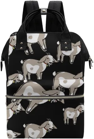 Goat Wide Open Designed Diaper Bag Waterproof Mommy Bag Multi-Function Travel Backpack Tote Bags