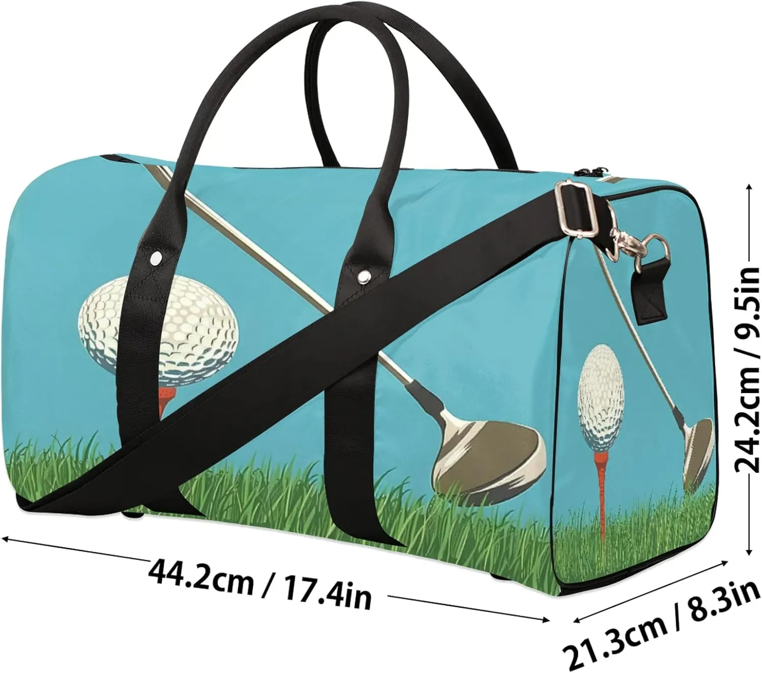 Golf Ball Sport Travel Bag for Men Women, Gym Duffle Bags for Travel, Carry On Luggage Bag, Weekender Overnight Workout Bags