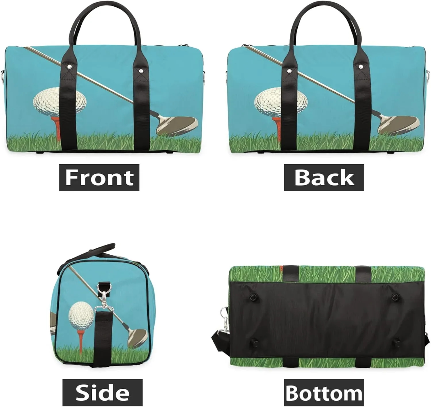Golf Ball Sport Travel Bag for Men Women, Gym Duffle Bags for Travel, Carry On Luggage Bag, Weekender Overnight Workout Bags