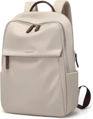 GOLF SUPAGS Womens Laptop Backpack with Separate Laptop Compartment Water Resistant Computer Backpacks Fits 14 Inch Notebook Travel Work College Bags (14-Inch, Apricot)