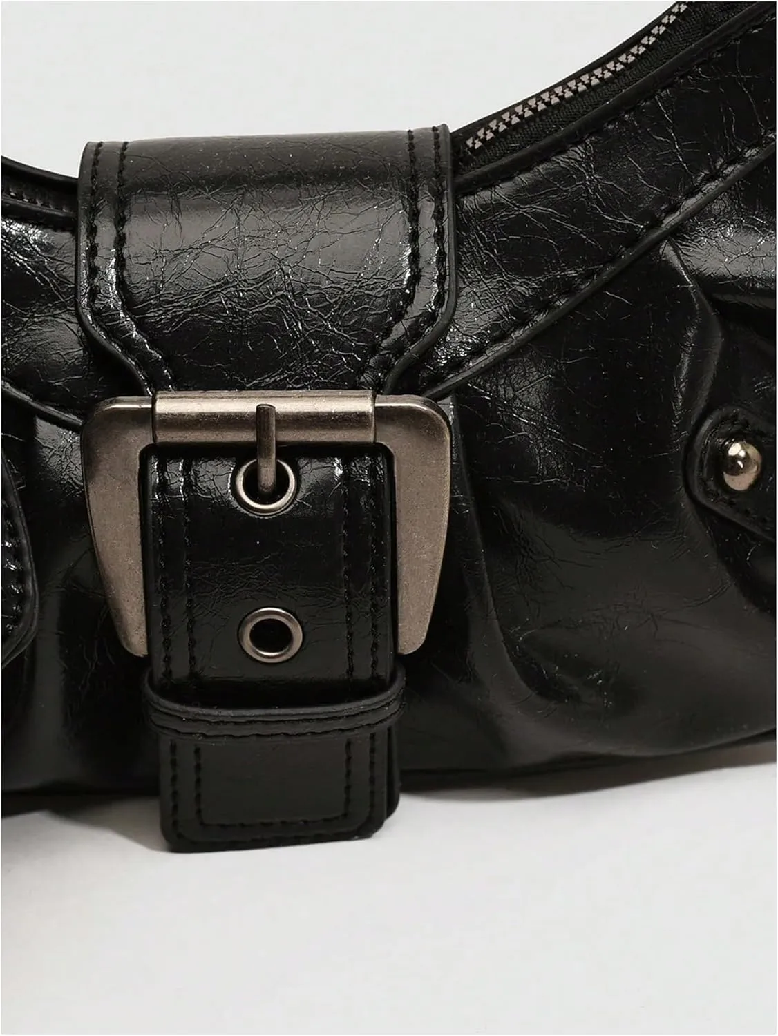 GORGLITTER Women's Buckle Shoulder Bag Western Hobo Bag Pu Leather Handbags with Coin Purse