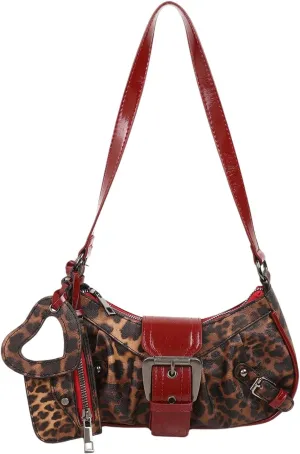 GORGLITTER Women's Buckle Shoulder Bag Western Hobo Bag Pu Leather Handbags with Coin Purse