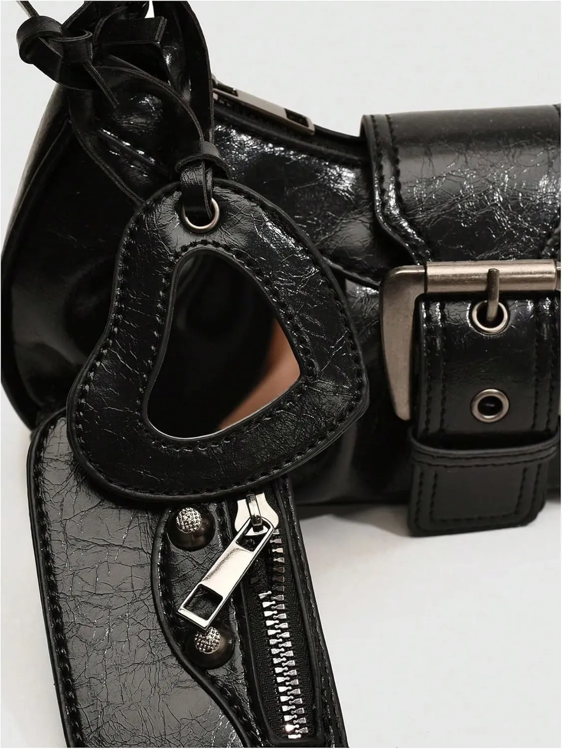 GORGLITTER Women's Buckle Shoulder Bag Western Hobo Bag Pu Leather Handbags with Coin Purse
