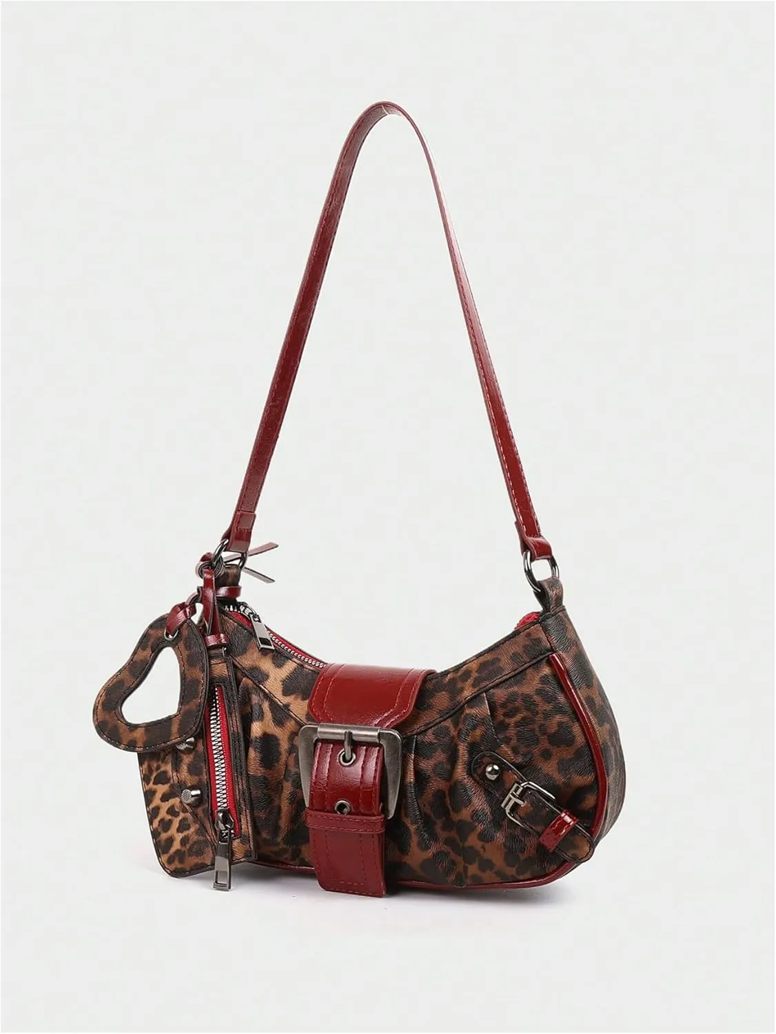 GORGLITTER Women's Buckle Shoulder Bag Western Hobo Bag Pu Leather Handbags with Coin Purse