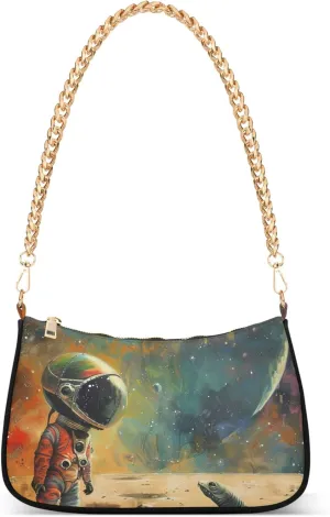 Graffiti Painting Abstract Chain Purse Hobo Clutch Bag Women's Designer Inspire Handbags Shoulder Strap