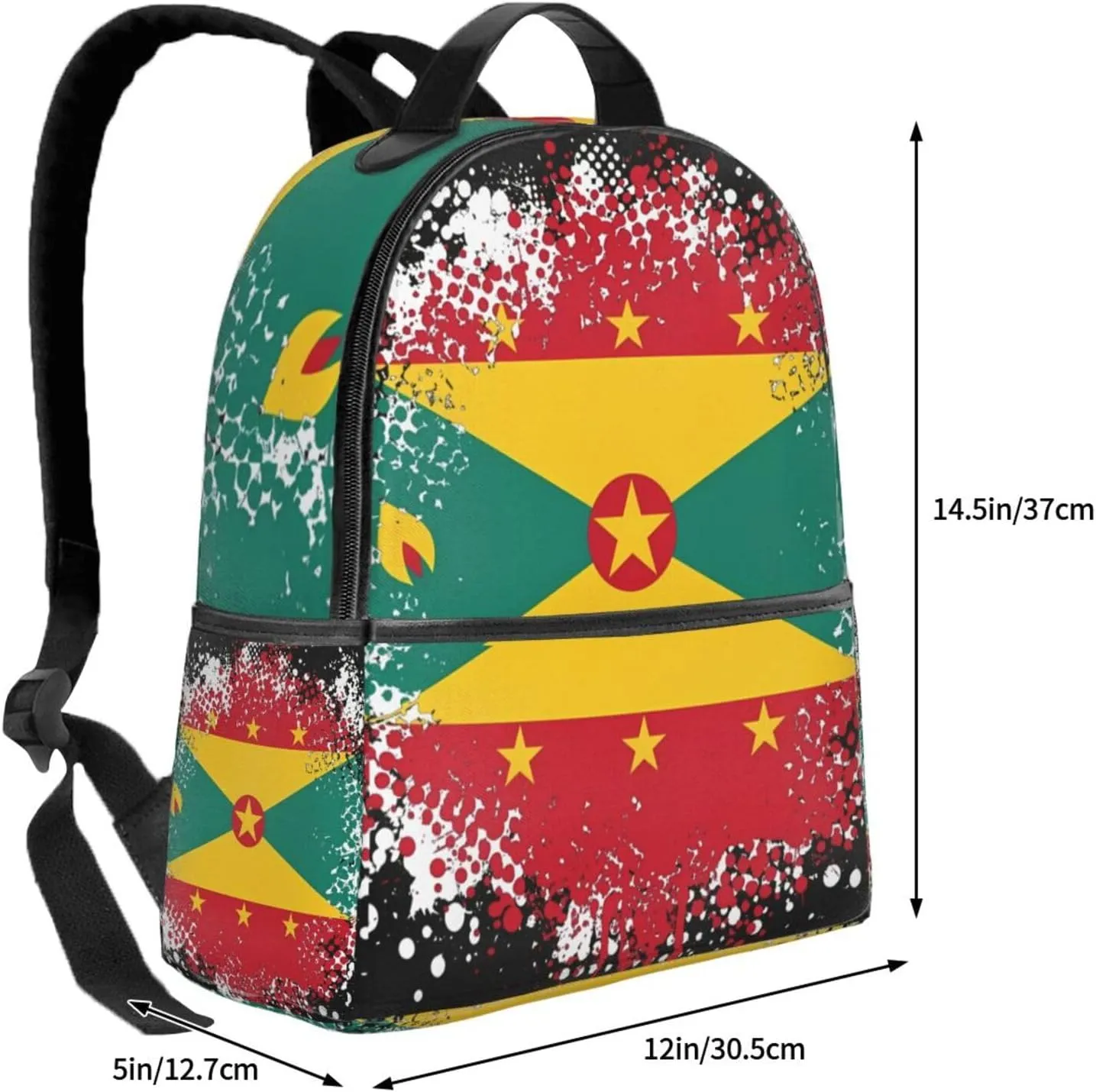 Grenada Flag Casual Backpacks Laptop Backpack Carry-on Daypack Sports Travel Rucksack Lightweight Working Bag for Outdoor Hiking Cycling Walking