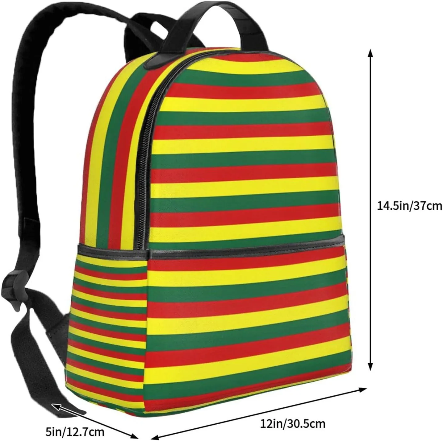 Grenada Flag Stripes Casual Backpacks Laptop Backpack Carry-on Daypack Sports Travel Rucksack Lightweight Working Bag for Outdoor Hiking Cycling Walking