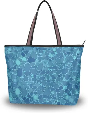 GuoChe Silk Fabric Zippered Shoulder Tote Bag Stylish Handbags for Women Trendy for Everyday & Travel