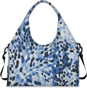 Gym Bag for Women Camouflage Spots Duffel Bag with Shoe Compartment and Yoga Mat Holder Portable Weekender Bags Travel Tote Bags