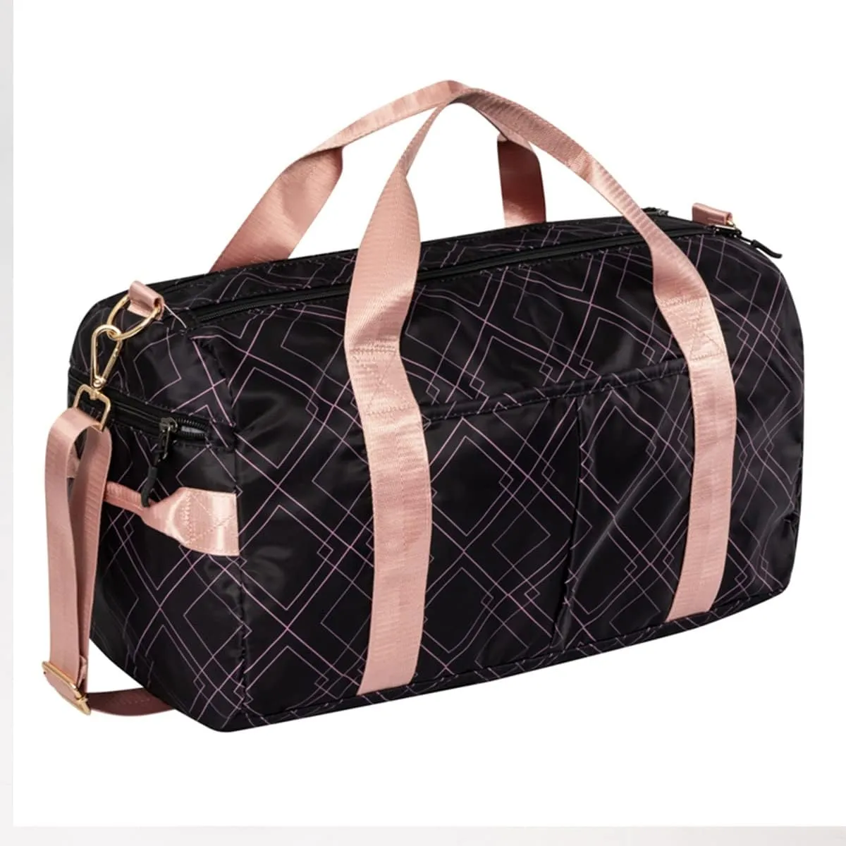 Gym Bag for Women with Shoe Compartment and Wet Pocket | Durable Lightweight Gym Bag with Motivational Quote| Great for Exercise and Overnights