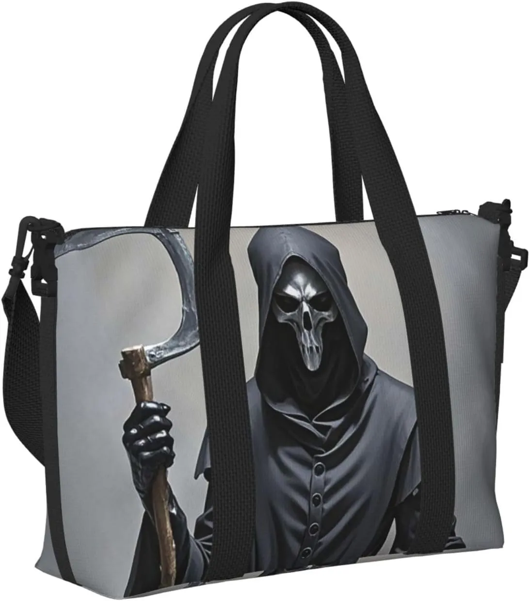 Gym Bag Grim-Reaper Duffel Bag for Men Women Travel Overnight Bag with Shoe Compartment Workout Bags