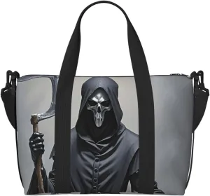 Gym Bag Grim-Reaper Duffel Bag for Men Women Travel Overnight Bag with Shoe Compartment Workout Bags
