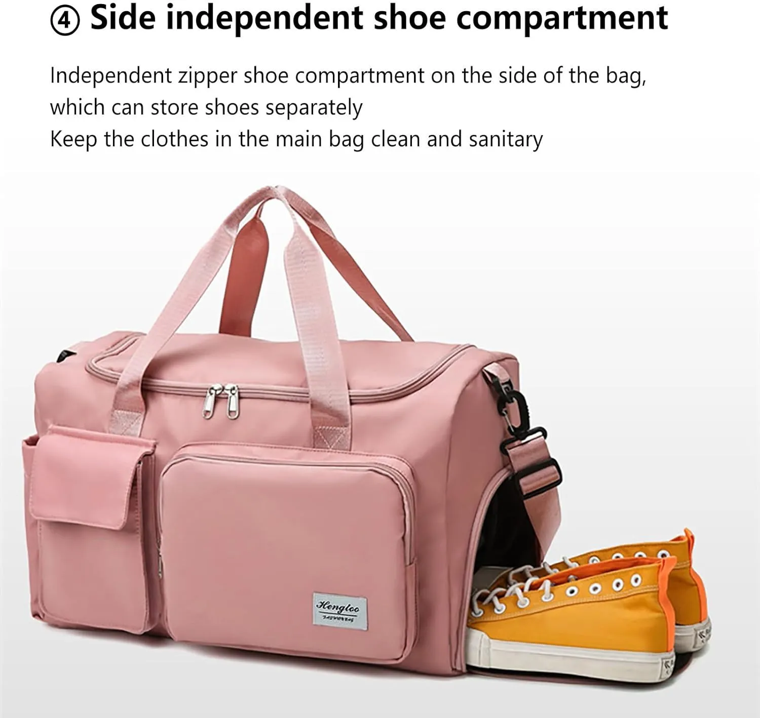 Gym Bag Women with Shoes Compartment,28L Travel Duffel Bags,Waterproof Duffle Bag for Yoga Workout Sports Travel