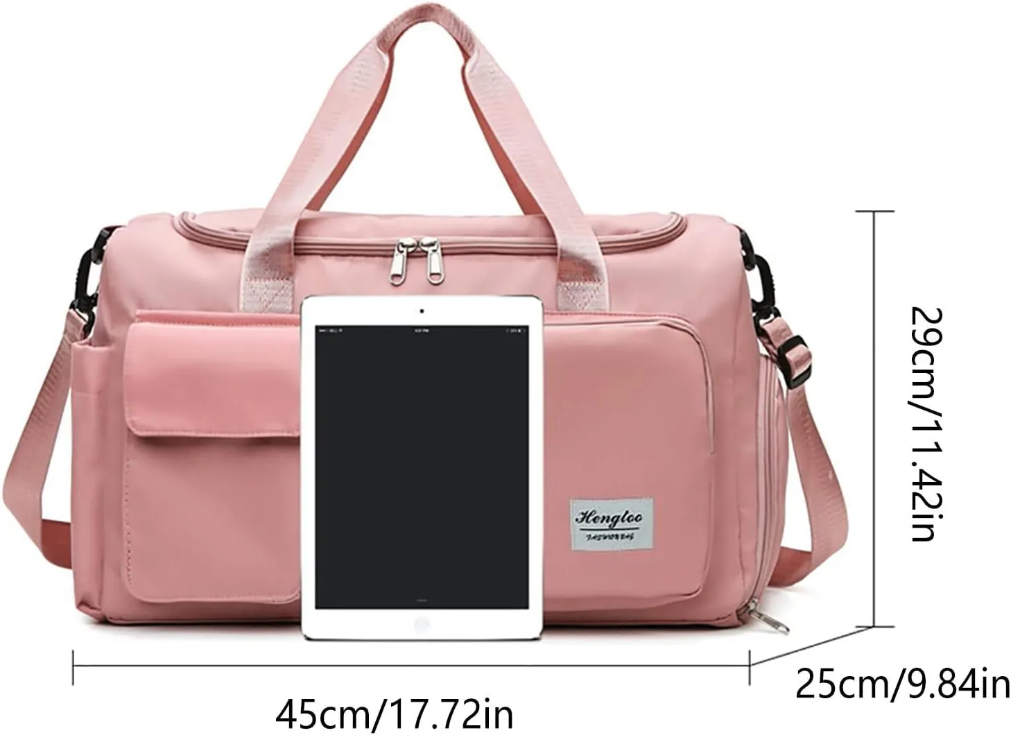 Gym Bag Women with Shoes Compartment,28L Travel Duffel Bags,Waterproof Overnight Bag for Yoga Workout Sports Travel