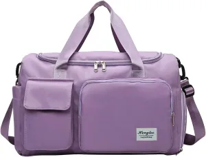 Gym Bag Women with Shoes Compartment,28L Travel Duffel Bags,Waterproof Overnight Bag for Yoga Workout Sports Travel