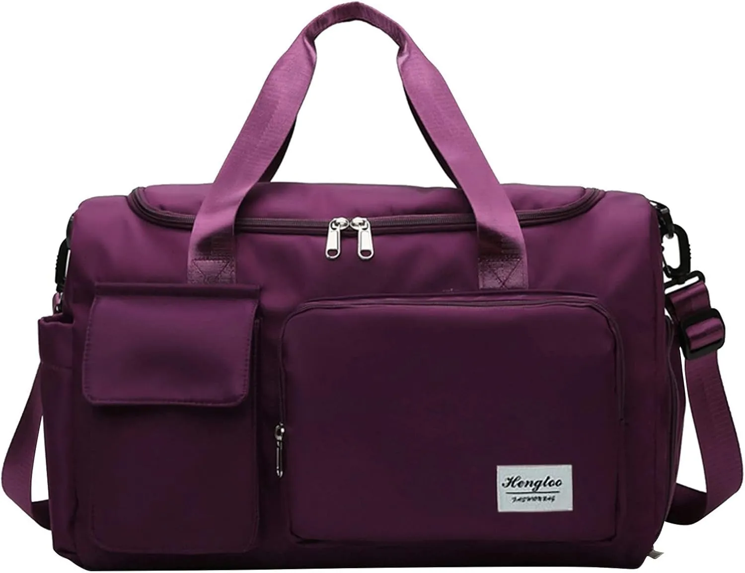 Gym Bag Women with Shoes Compartment,28L Travel Duffel Bags,Waterproof Overnight Bag for Yoga Workout Sports Travel