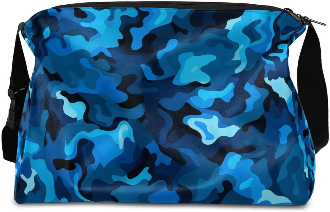 Gym Bags for Men 14.8 Inch Lightweight Carry On Bags for Airplanes Waterproof Duffle Bag for Travel, Abstract Camouflage Lush Printings