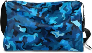 Gym Bags for Men 14.8 Inch Lightweight Carry On Bags for Airplanes Waterproof Duffle Bag for Travel, Abstract Camouflage Lush Printings