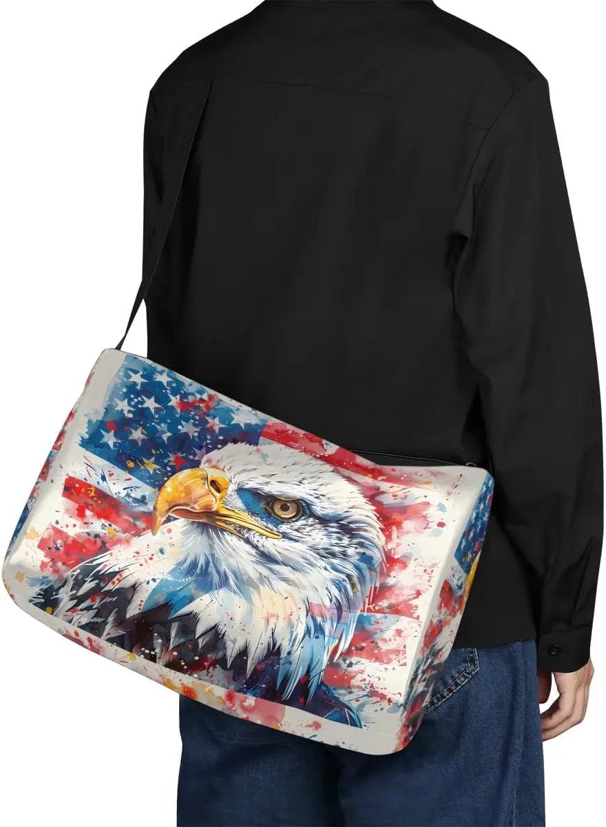 Gym Bags for Men 14.8 Inch Lightweight Carry On Bags for Airplanes Waterproof Duffle Bag for Travel, America Color Flag Pattern