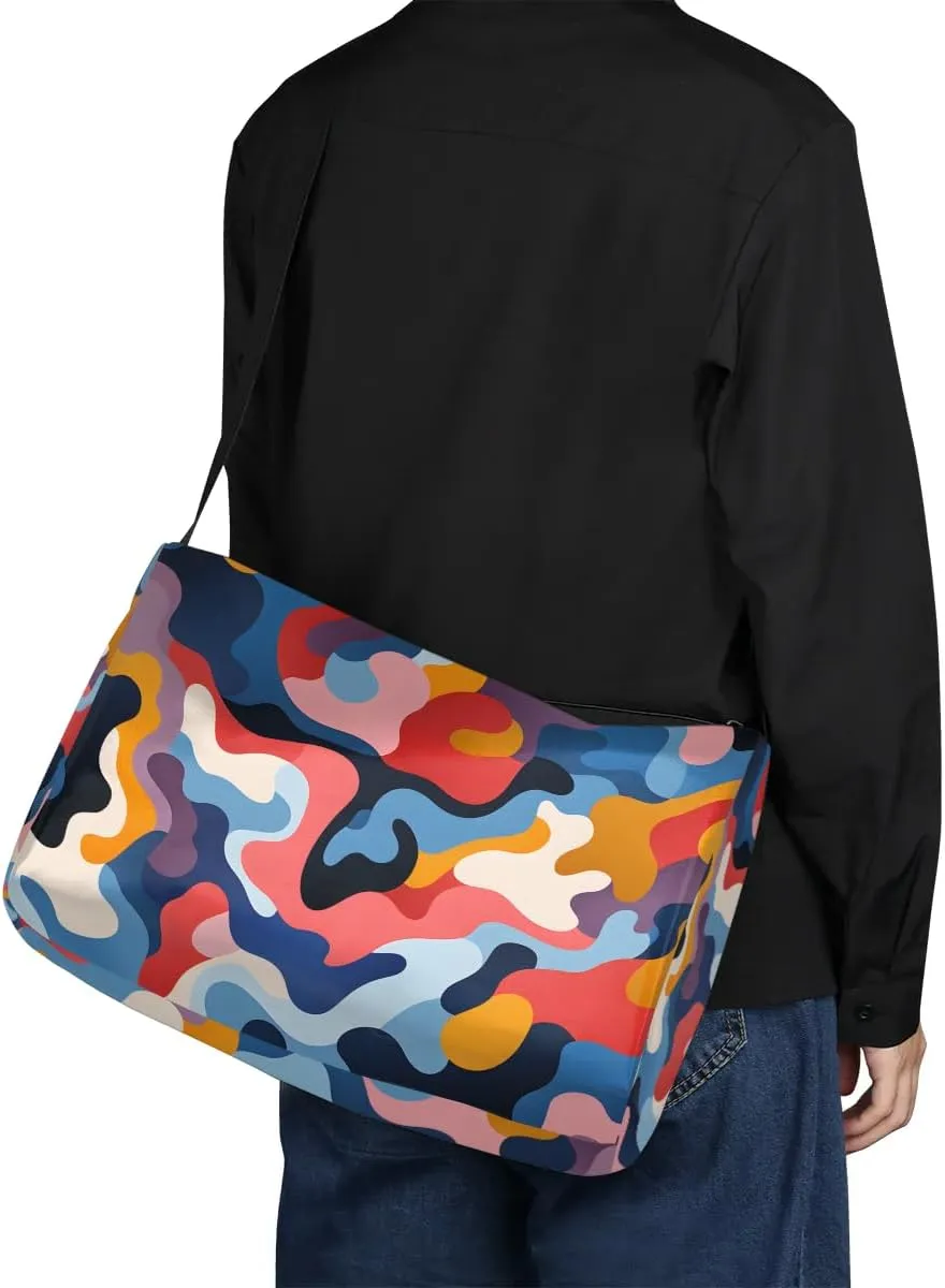 Gym Bags for Men 14.8 Inch Lightweight Carry On Bags for Airplanes Waterproof Duffle Bag for Travel, Art Colors Beauty Pattern