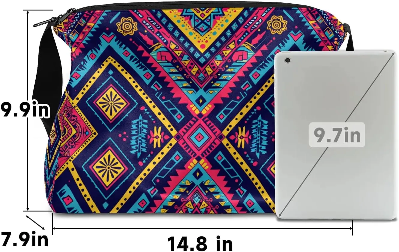 Gym Bags for Men 14.8 Inch Lightweight Carry On Bags for Airplanes Waterproof Duffle Bag for Travel, Boho Retro Floral Print