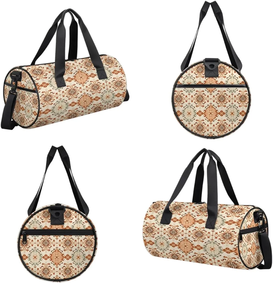 Gym Bags for Men Women Boho Themed Sports Duffel Bags Carry On Travel Duffle Bag with Detachable Adjustable Shoulder Strap Overnight Weekender Bag