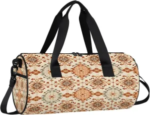 Gym Bags for Men Women Boho Themed Sports Duffel Bags Carry On Travel Duffle Bag with Detachable Adjustable Shoulder Strap Overnight Weekender Bag