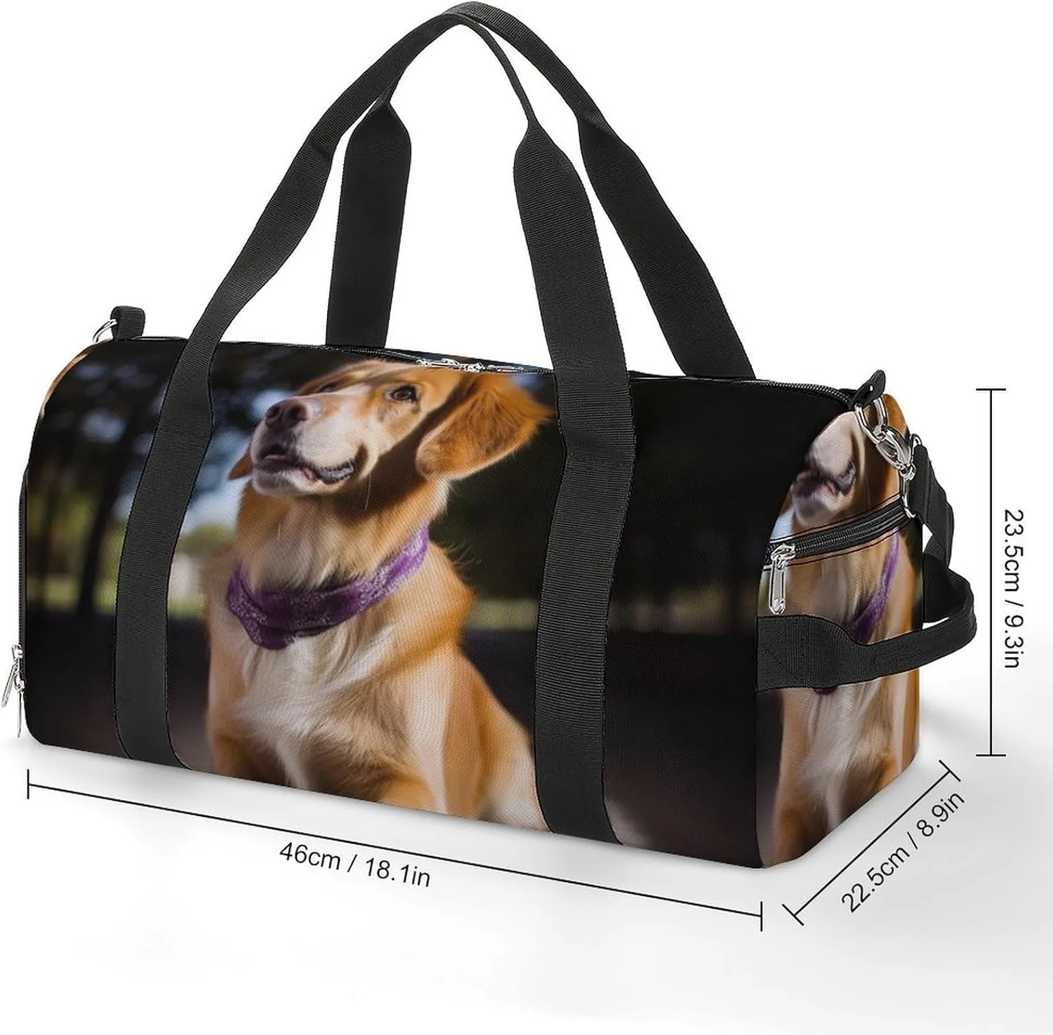 Gym Bags for Men Women Dog Duffle Bag Travel Overnight Bag with Shoe Compartment Tote Bags