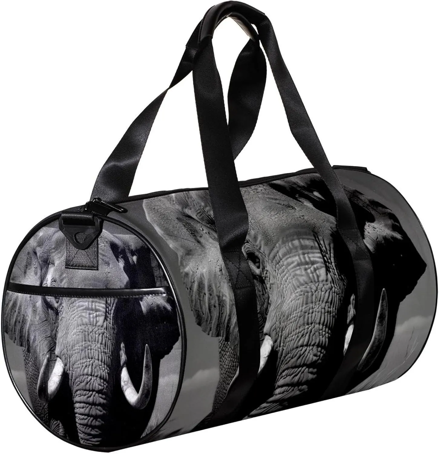 Gym Bags for Men,Travel Duffel Bags for Women,Asian Elephant Face Portrait,Workout Bag