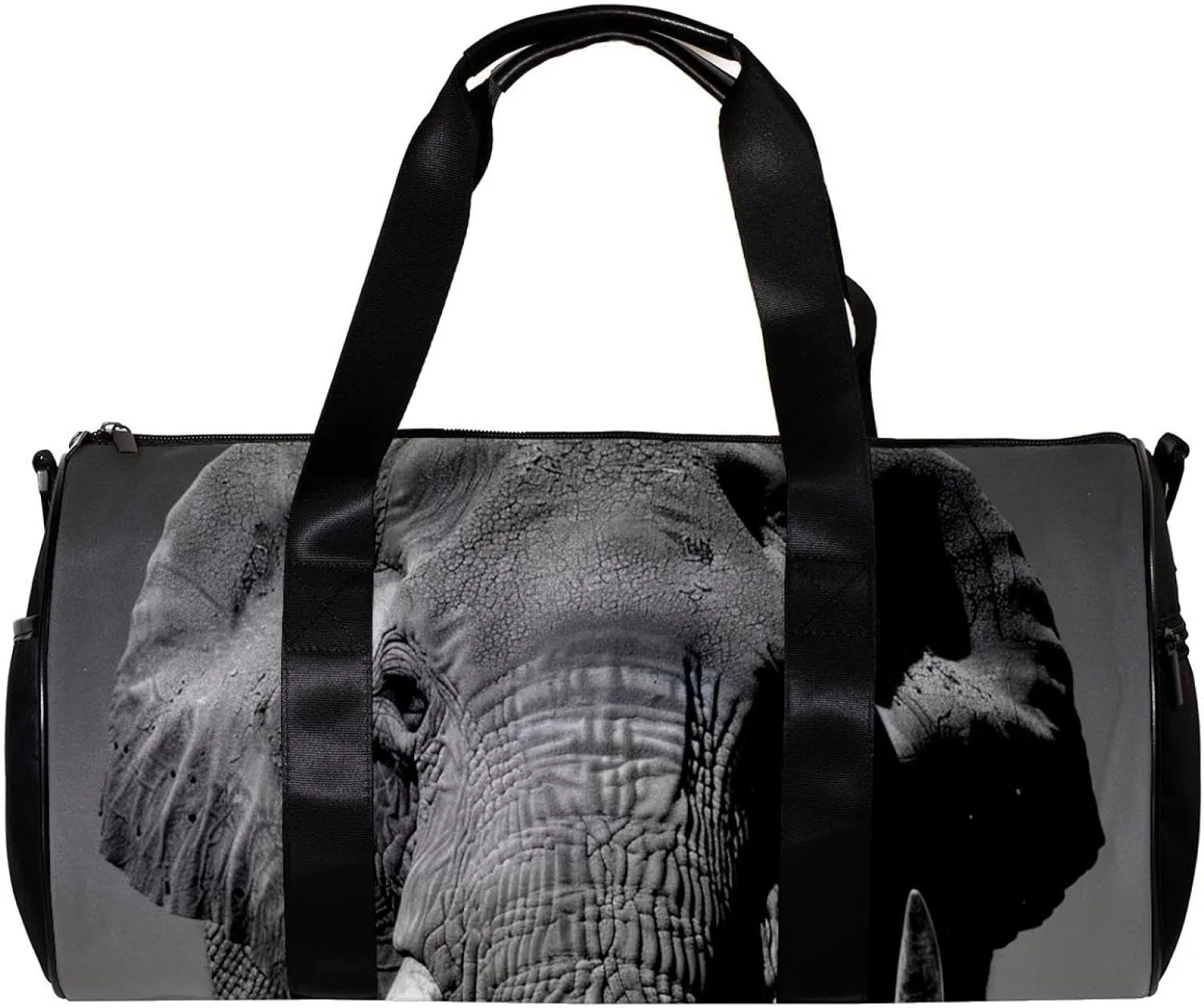 Gym Bags for Men,Travel Duffel Bags for Women,Asian Elephant Face Portrait,Workout Bag