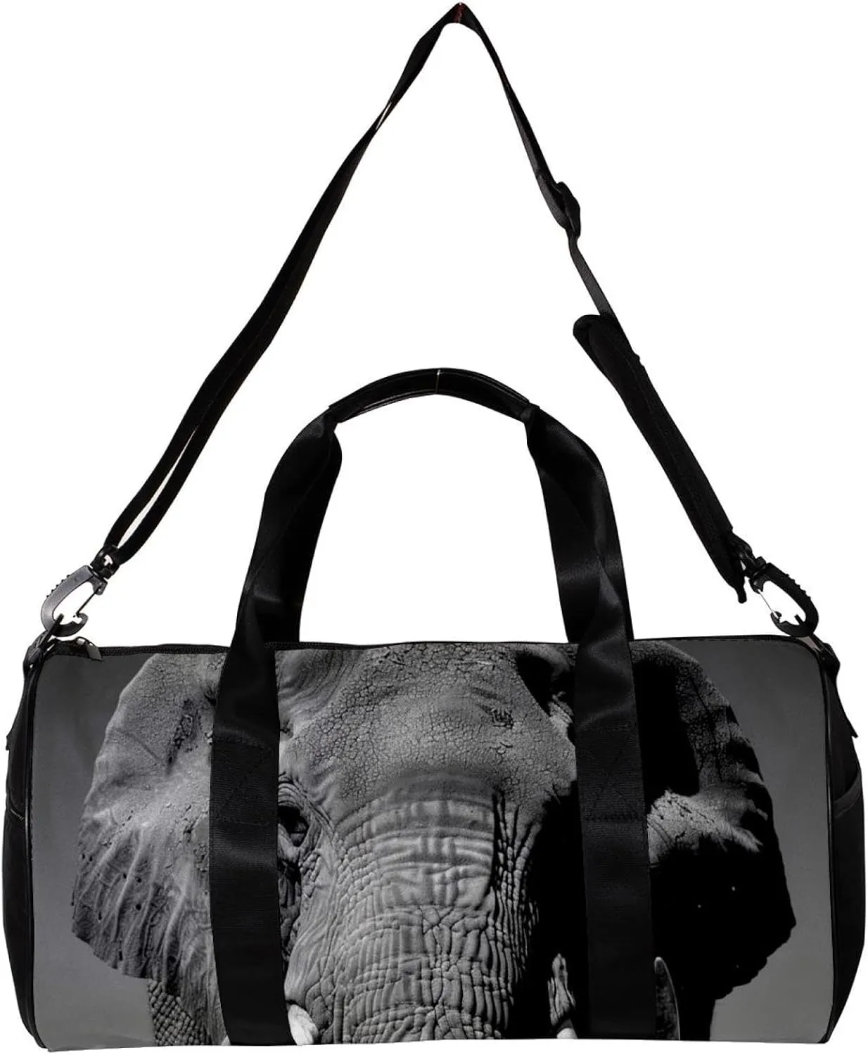 Gym Bags for Men,Travel Duffel Bags for Women,Asian Elephant Face Portrait,Workout Bag
