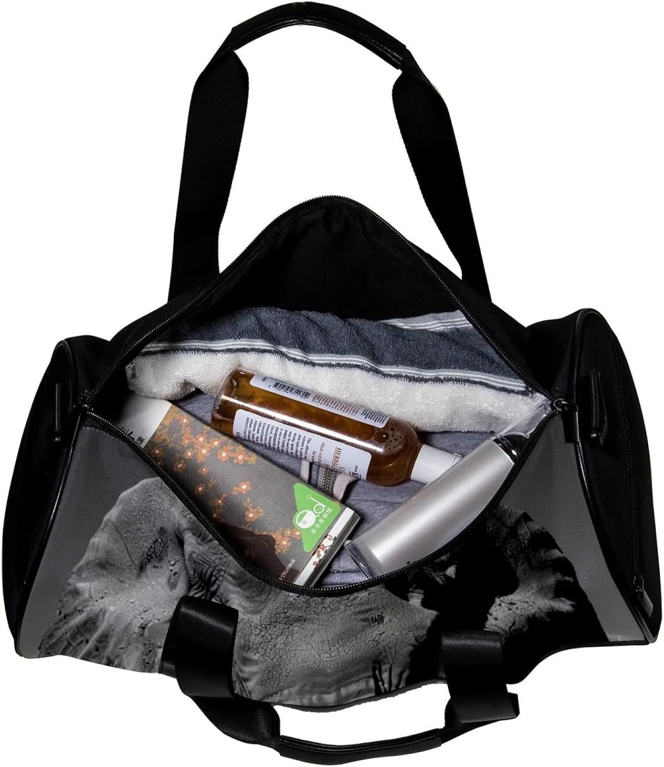 Gym Bags for Men,Travel Duffel Bags for Women,Asian Elephant Face Portrait,Workout Bag