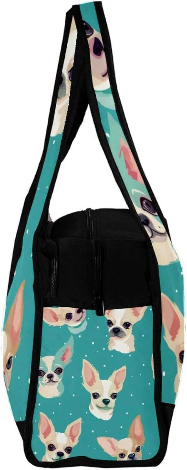 Gym Bags for Men,Travel Duffel Bags for Women,Bow Chihuahua Dog,Workout Bag