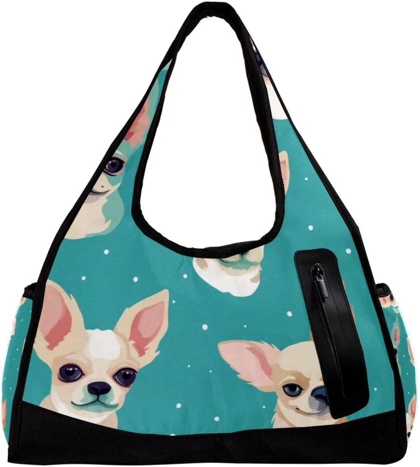 Gym Bags for Men,Travel Duffel Bags for Women,Bow Chihuahua Dog,Workout Bag