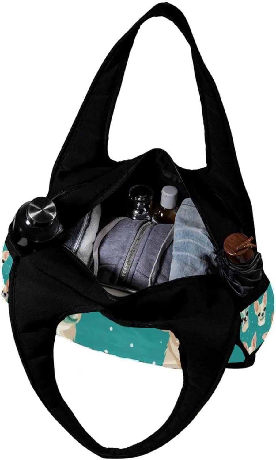 Gym Bags for Men,Travel Duffel Bags for Women,Bow Chihuahua Dog,Workout Bag