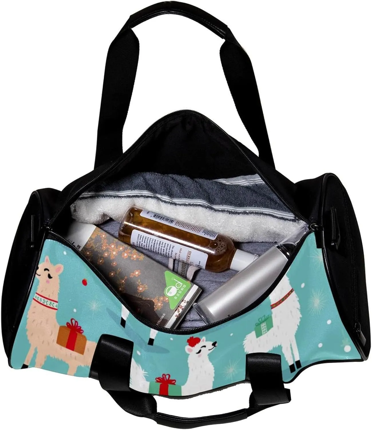 Gym Bags for Men,Travel Duffel Bags for Women,Christmas Camel Snowflake,Workout Bag