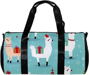 Gym Bags for Men,Travel Duffel Bags for Women,Christmas Camel Snowflake,Workout Bag