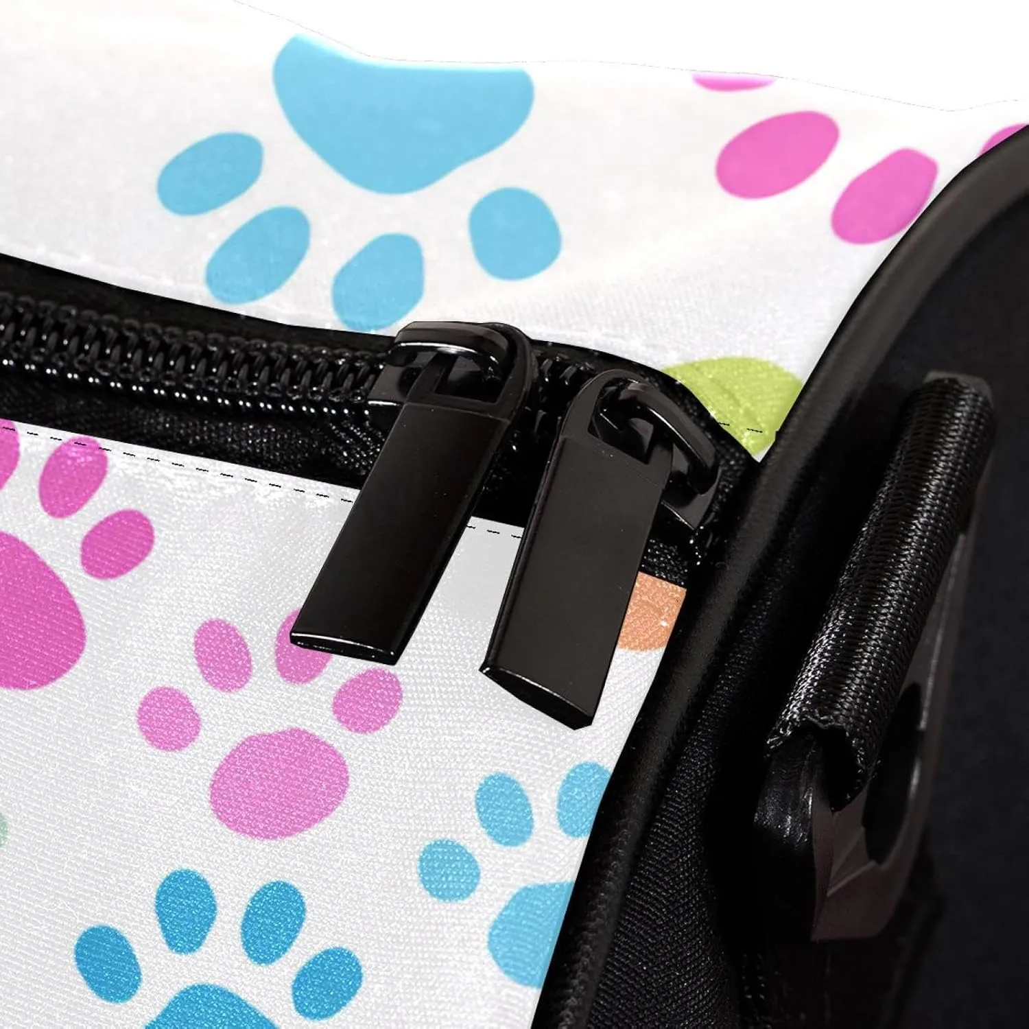 Gym Bags for Men,Travel Duffel Bags for Women,Colorful Dog Footprints Cartoon,Workout Bag