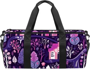 Gym Bags for Men,Travel Duffel Bags for Women,Egg Plant Tree Garden,Workout Bag