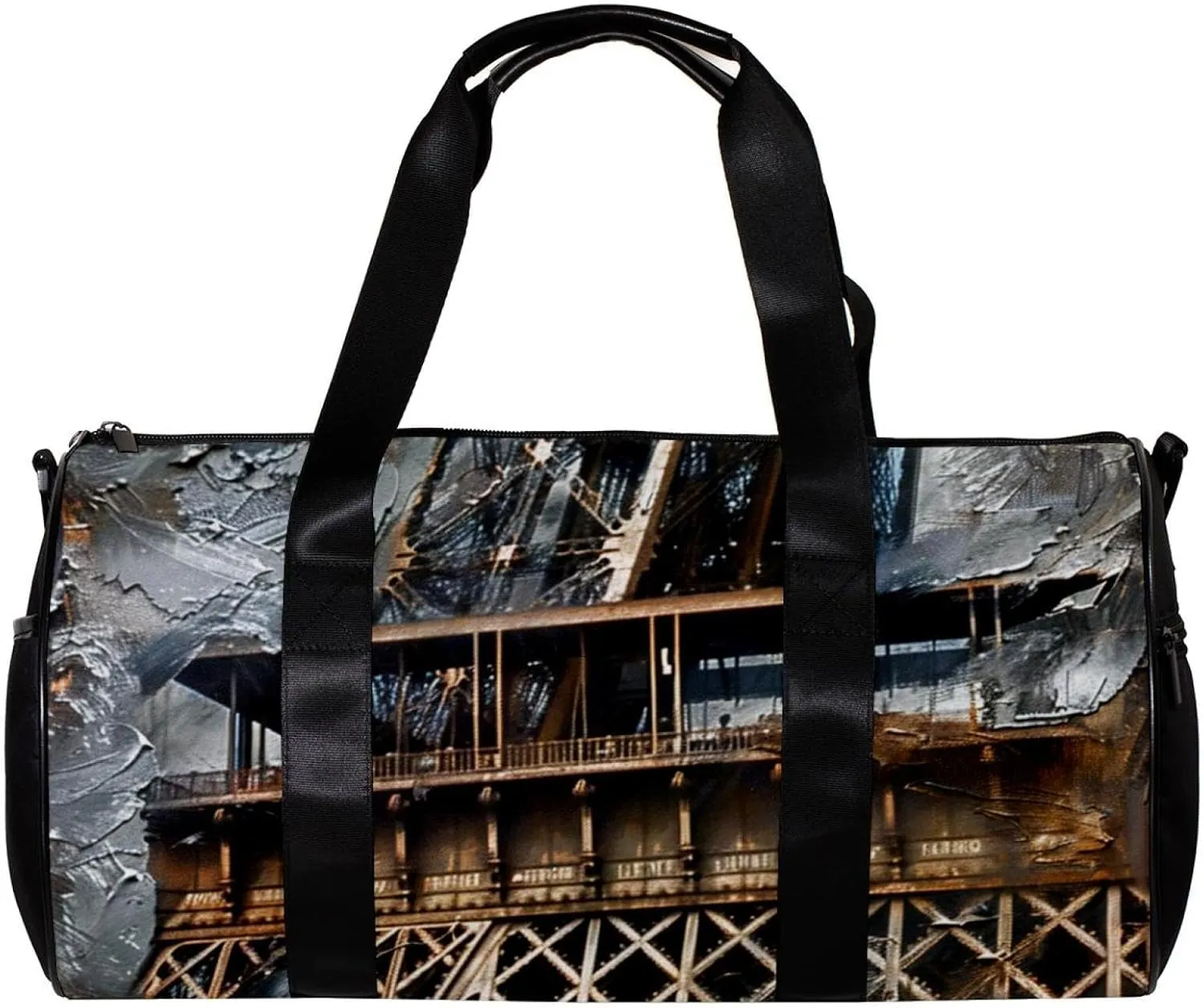 Gym Bags for Men,Travel Duffel Bags for Women,Eiffel Tower Paris Watercolor,Workout Bag